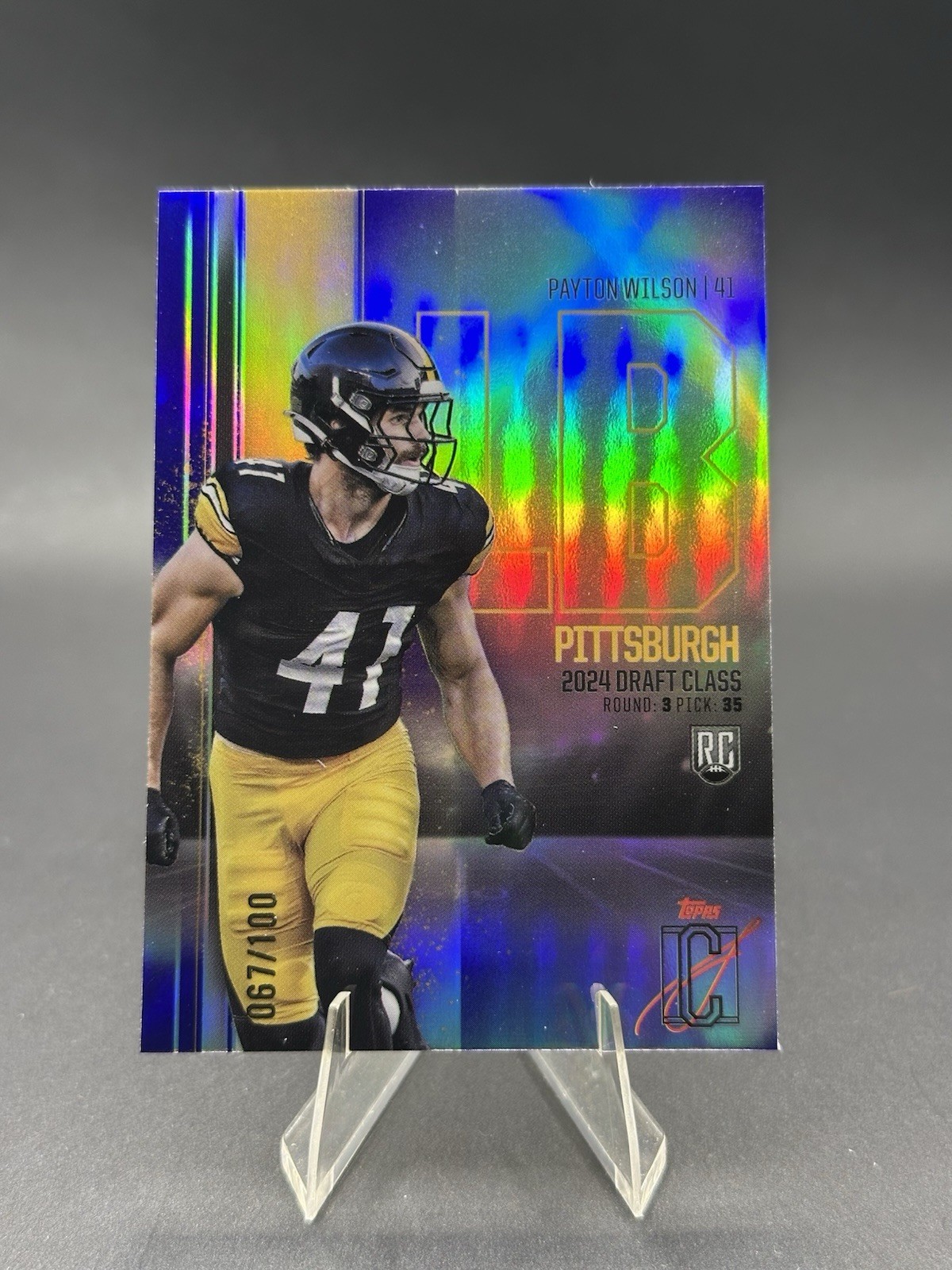 Payton Wilson Topps Signature Class Rookie Class Base Chrome Variation #RCV111 Purple Refractor