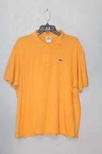 Lacoste Polo Shirt Men XL 9 Orange 100 Cotton Embroidered Logo Made in France