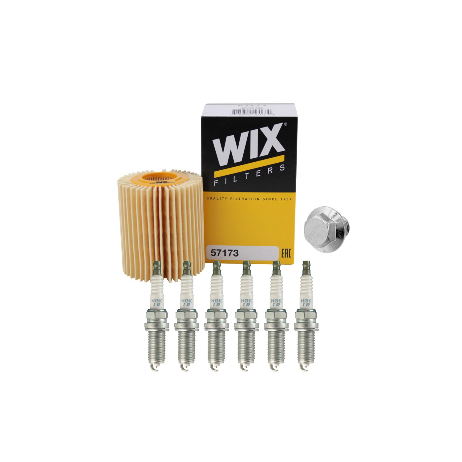 Wix Engine Oil Filter  NGK 4 Spark Plugs kit for Toyota FJ Cruiser 4.0L V6 DOHC