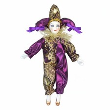 Pierrot Clownspuppe handgemacht handgemachte Sammlerpuppe handgefertigt
