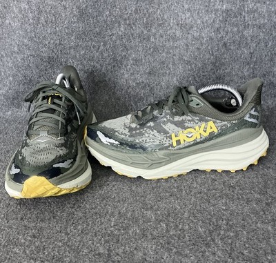 HOKA Stinson 7 Mens 9 D Green Gray Running Shoes Sneakers 1141530 OZF ISSUES