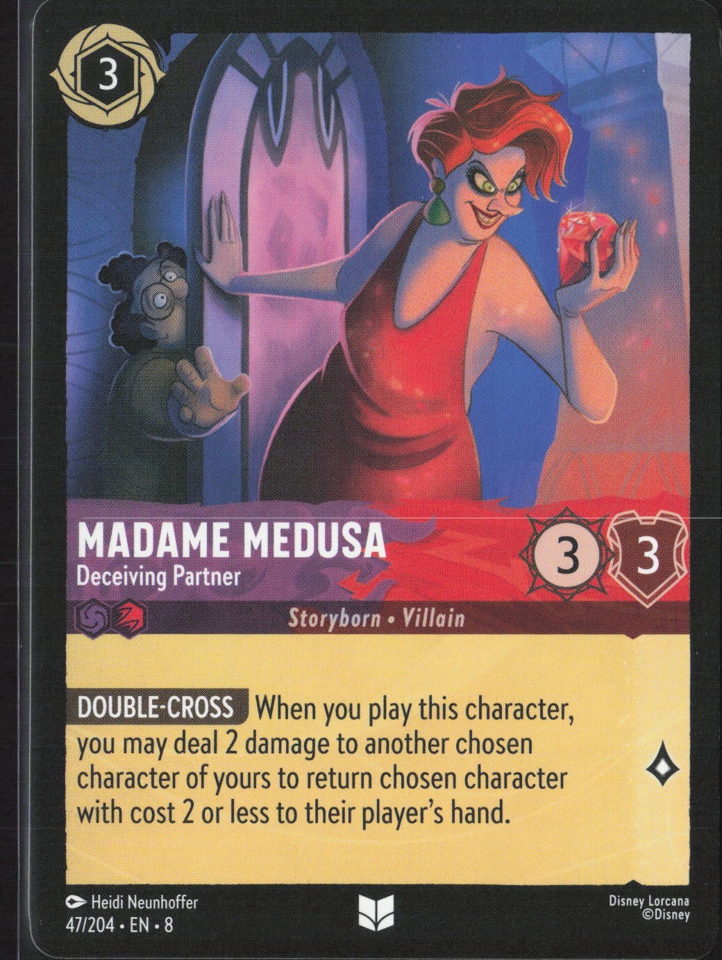 Disney Lorcana Reign of Jafar #47/204 - Madame Medusa Deceiving Partner NM Reg