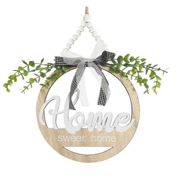 TüRschild Holz Blumen Willkommensschild HaustüR Deko Boho TüRkranz Innen AußEn-image