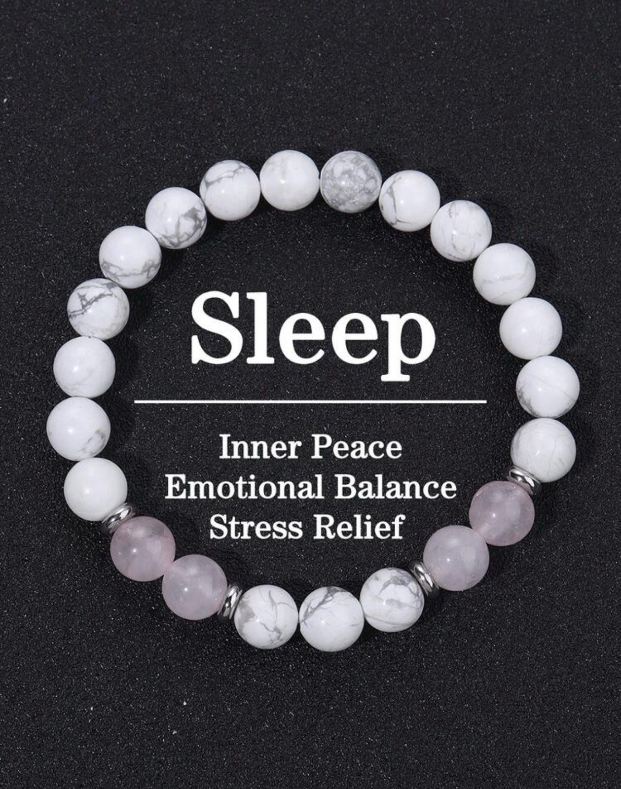 Bracelet Quartz Rose et howlite pour votre séance de yoga et méditation quotidienne