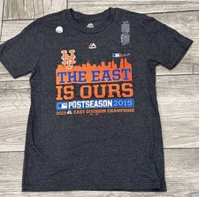 2015 New York Mets T-Shirt Genuine Licensed MLB Merch Majestic Youth M 10-12