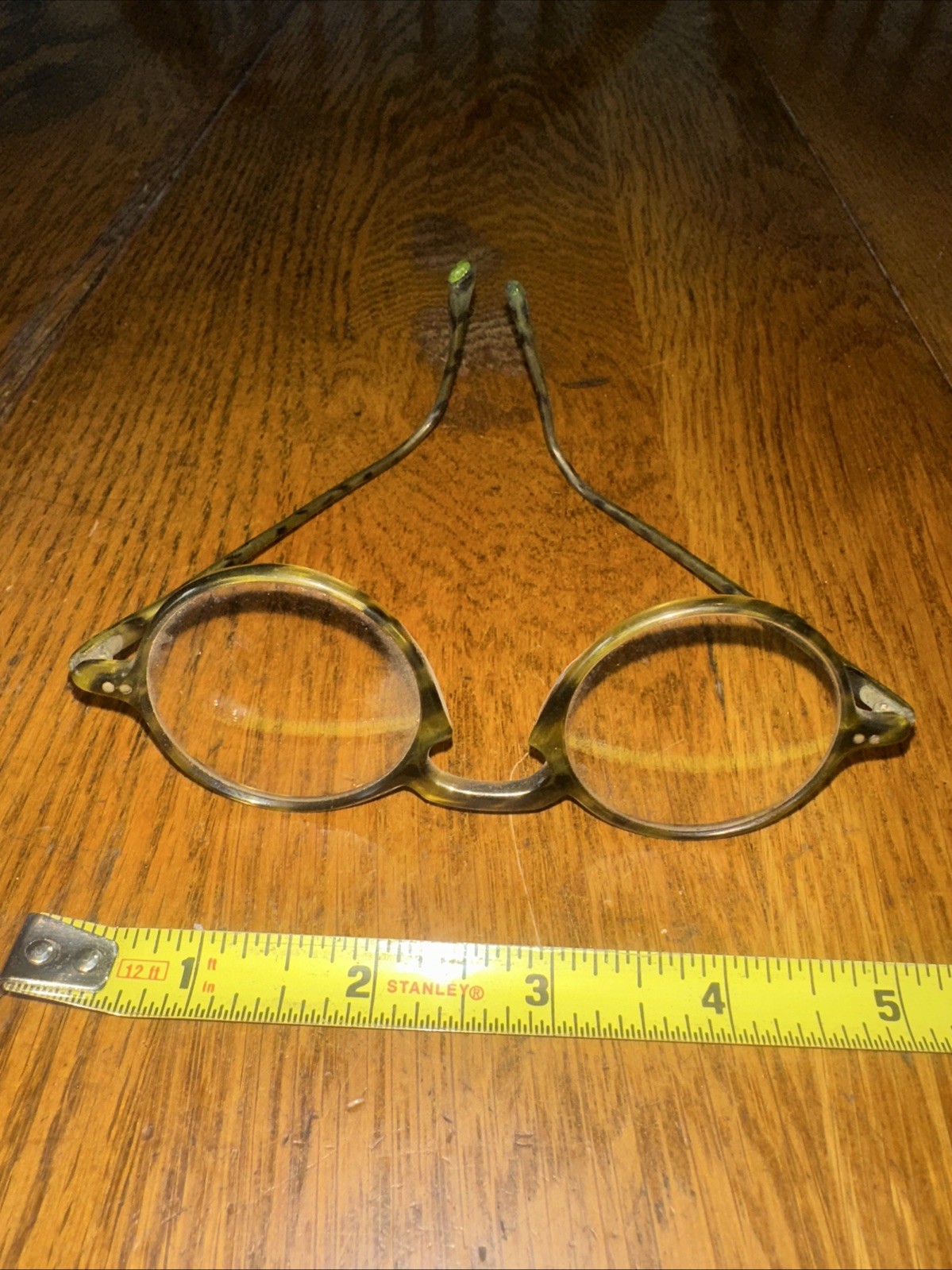 1920? Library Spectacles Round Tortoise Celluloid… - image 2