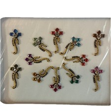 Indian Bollywood Bindi Body Jewel Self Adhesive, Crystal Forehead, Face Jewels