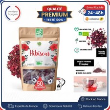 Origeens Hibiscus Bio 50 Sachets Thé Infusion Détox Drainante