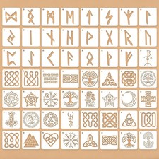Rune Stencils, Viking Celtic Symbol Stencil, 3 3 Inch Reusable plastic
