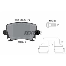 Satz Bremsbeläge Bremsklötze hinten für VW Golf 5 1K1 1K5 6 5K1 517 AJ5 | 245