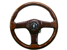 Nardi Gara3 Wood Steering Wheel With Horn Button Ring Universal Used