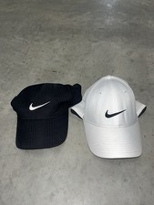 Nike Golf Legacy 91 Dri Fit Black White Baseball Hat Cap Adjustable (Lot Of 2)