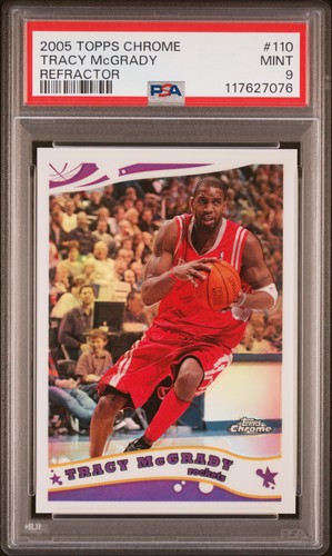 2005 Topps Chrome #110 Tracy Mcgrady Refractor #/999 PSA 9