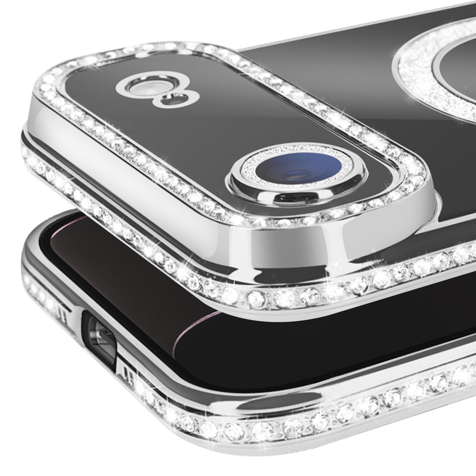 Coque iPhone Air Strass Argent Parfaite pour vos Soirées Chic - 3
