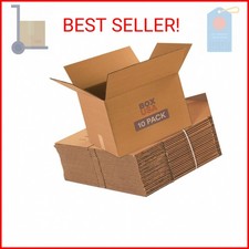 BOX USA Moving Boxes Medium 18"L x 14"W x 12"H 10-Pack Corrugated Cardboard Bo