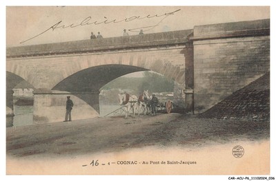 CAR-ACUP6-0360-16 - COGNAC - Au pont de saint-jacques