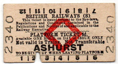 BR(S) Bahnsteig Ticket = Aschurst 1d