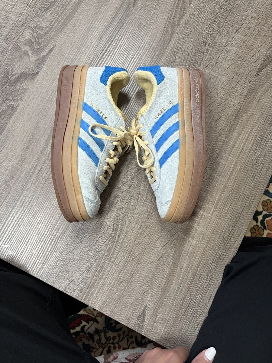 adidas gazelle silver green womens adidas Gazelle Bold Wonder White Clear Sky main image 1