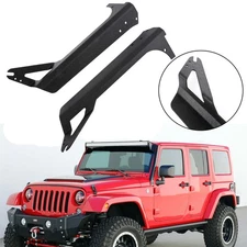 Pair Windshield Mount Bracket fit 52" LED Light Bar for 1997-06 Jeep Wrangler TJ
