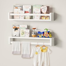 23.6 inch Nursery Book Shelves Set Of 2 White