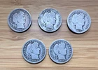 Lot 5 1900, 1907, 1914, 1916 Liberty Head Silver Barber Dimes