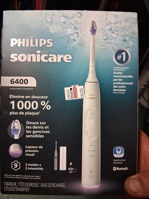 Philips Sonicare 6400 Electric Toothbrush (HX7410/04) - White... FREE S&H!