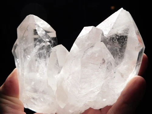 BIG! Translucent! 100% Natural LEMURIAN Quartz Crystal Cluster Brazil 810gr
