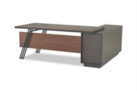 Grau-Brauner BüRotisch Designer L-Form Tisch Arbeitszimmer Ecktisch