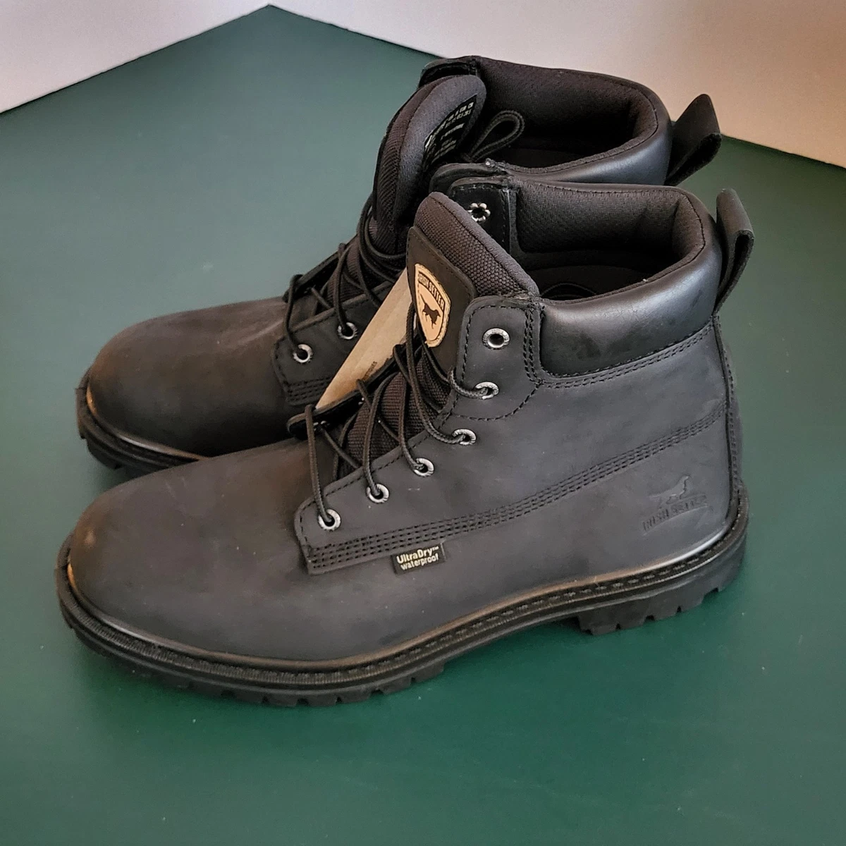 Red Wing Irish Setter Hopkins Black Waterproof Leather Safety Toe Boot Men 8 NEW A classic work boot, built to go the distance. The Irish  main image 2