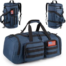 Tactical Gym Bag for Men，50L Large 3 in 1 Sports Duffle Bag with Shoes Compar...