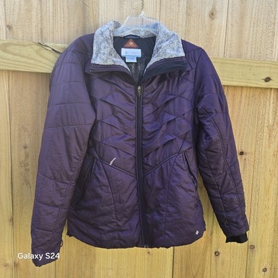 Columbia Women Large Jacket Purple Omni Heat Interchangeable Puffer