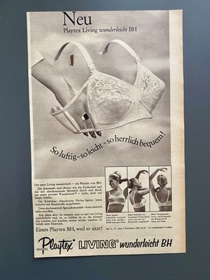 Playtex Living wunderleicht BH Spitze Mieder 1963 Vintage Ad Werbung Reklame