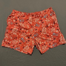 Columbia Swim Trunks Mens Large Red 6 Shorts USA Flag Fishing Lined PFG