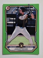 2026 Bowman ANDREW FISCHER #BP-149 Neon Green Border /399 1st Bowman BREWERS