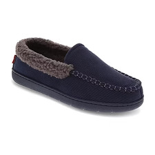 Levi's Mens Moccasin Slippers, Large, Blue