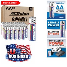 24 AA Super Alkaline Batteries with Reclosable Storage - Maximum Power & Safety 0.54 per gallon