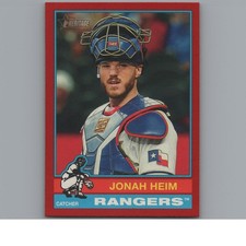 2025 Topps Heritage #436 Jonah Heim Red Border
