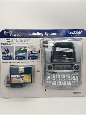Brother P-touch PT-1880w w/ 12mm Black on White Tape & AC Adapter SEALED NEW