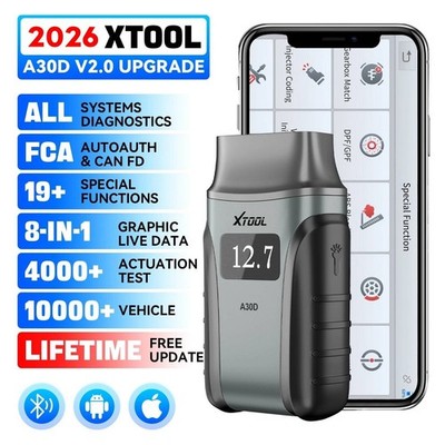 XTOOL A30D V2.0 Drahtloser BT OBD2 Scanner bidirektionales Scan-Diagnosetool FCA