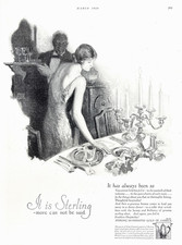 Sterling Silversmiths Guild of America Formal Dinner Table Service Mag Print Ad