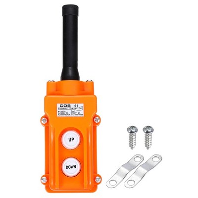 Up Down Crane Push Button Switch, AC 250V 5A/500V 2A, Orange