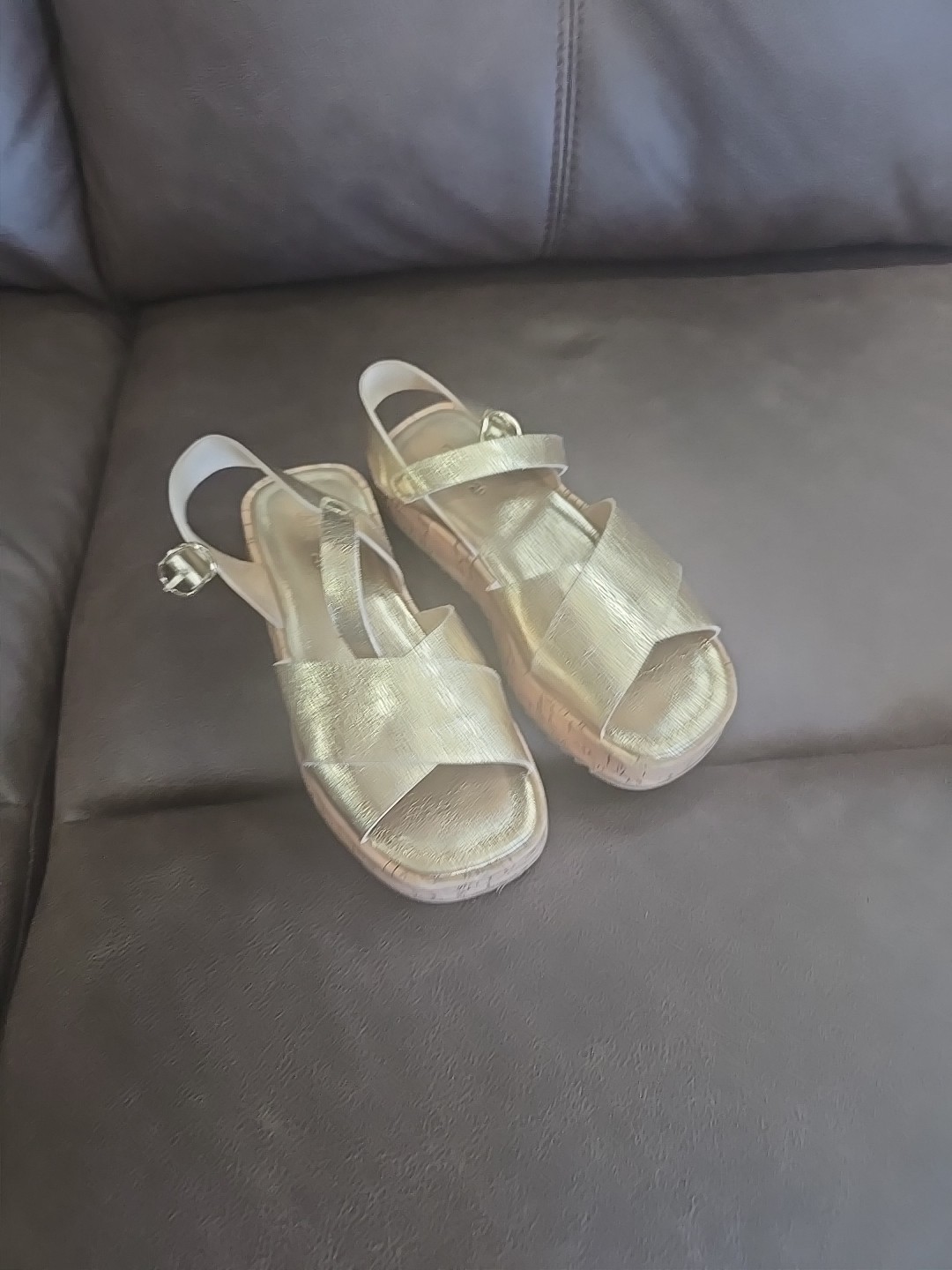 SAOLA Sandali Zara sandali suola sughero oro 12c