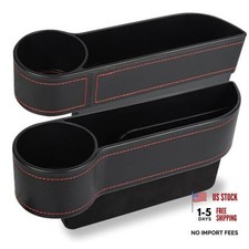 2 Pack Car Seat Gap Filler Organizer, Automotive Front Seat Storage with Cup