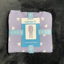 Carter  s Purple Lightweight One-Piece Footie Pajama With Yellow Lemon Sz 4T 