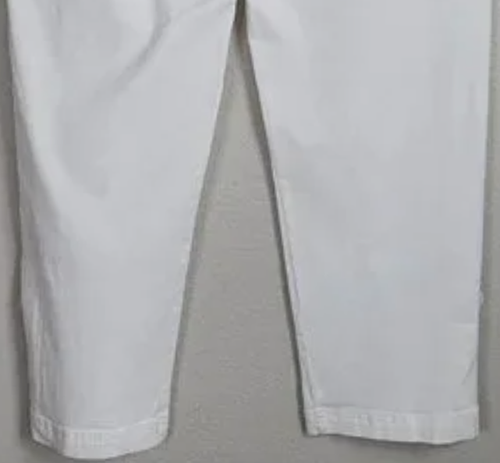 NWT! SOFT SURROUDINGS WHITE CONVERTIBLE ADJUSTABLE ROLL TAB CROP MEDINA PANTS 3X - Afbeelding 11 van 12