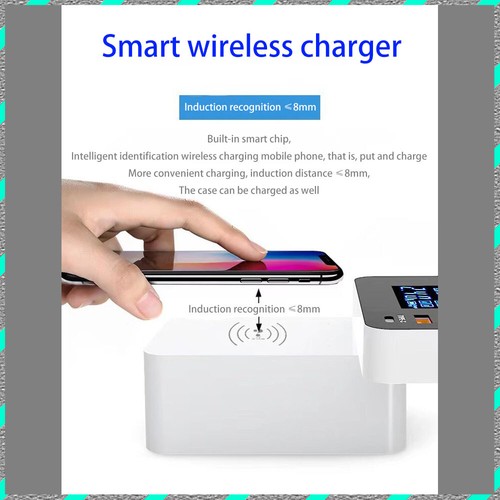 Multi-port charging USB+1QC3.0+1Type-c+ wireless desktop smart LCD display - Picture 8 of 13