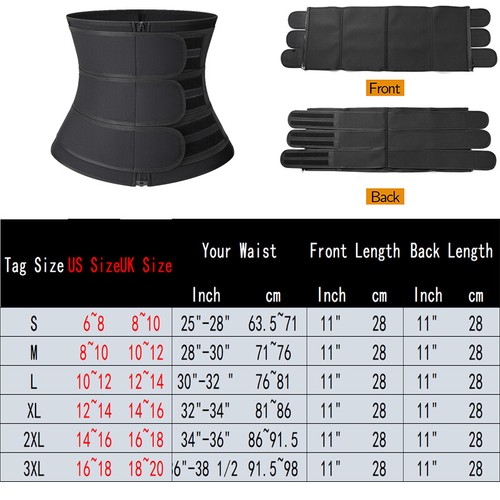 Sauna Sweat Yoga Waist Corset Trainer Weight Loss Body Shaper Women Trimmer Belt - Picture 26 of 49
