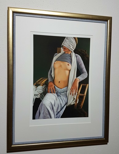 Willi Kissmer " Sitzend mit Kopftuch " handsigniert - 64,5 x 82,5 cm - Bild 5 von 5
