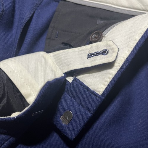 J Crew Pants Mens 33x32 Bowery Slim Blue Wool Chino Dress Slacks Pockets - Picture 8 of 12