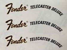 Fender Telecaster Deluxe Waterslide Headstock Decal 3 pcs